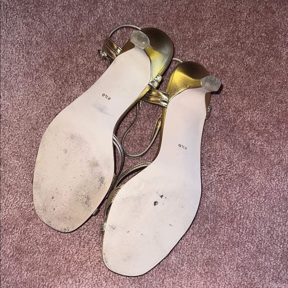 Caparros Gold Strappy Heels - Picture 4 of 7
